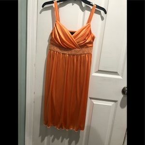 Girls dress-orange beaded